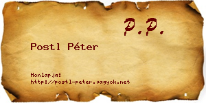 Postl Péter névjegykártya